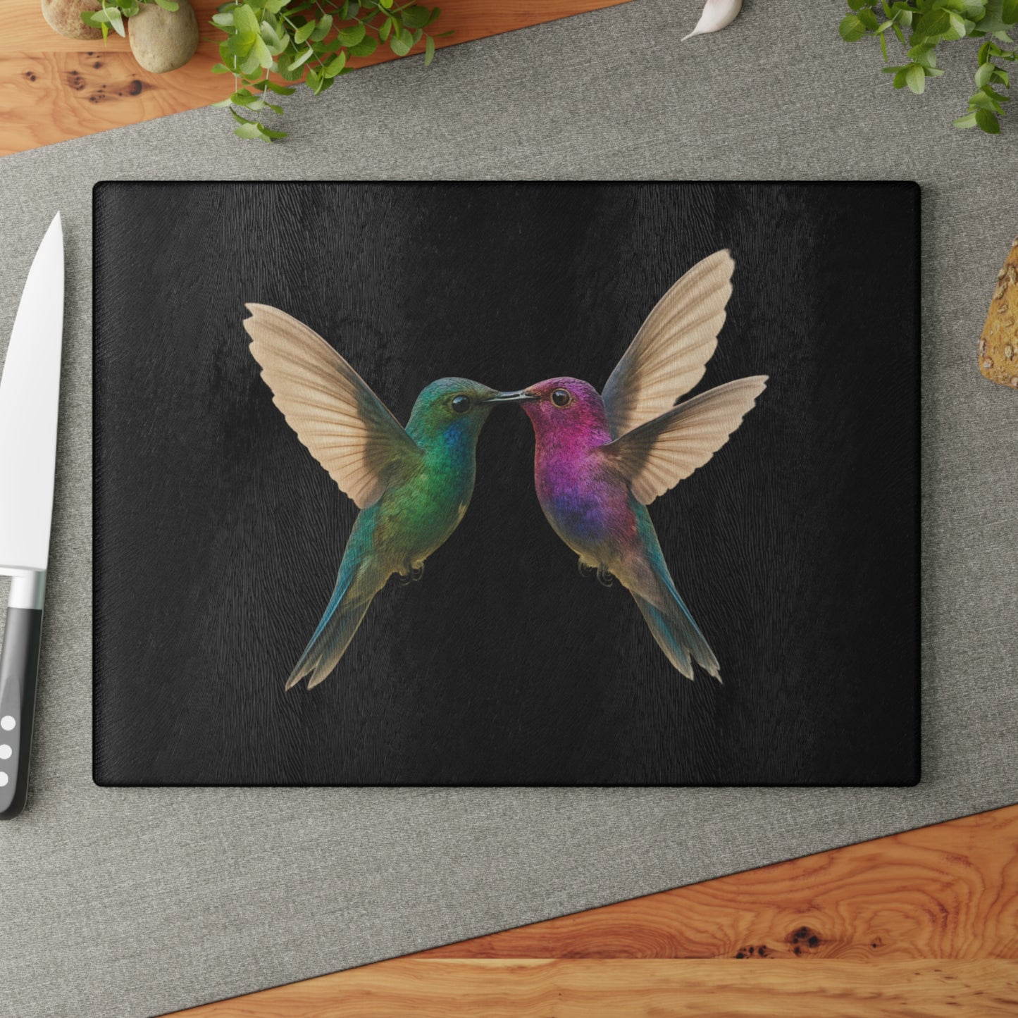 HUMMINGBIRD Glass Cutting Board