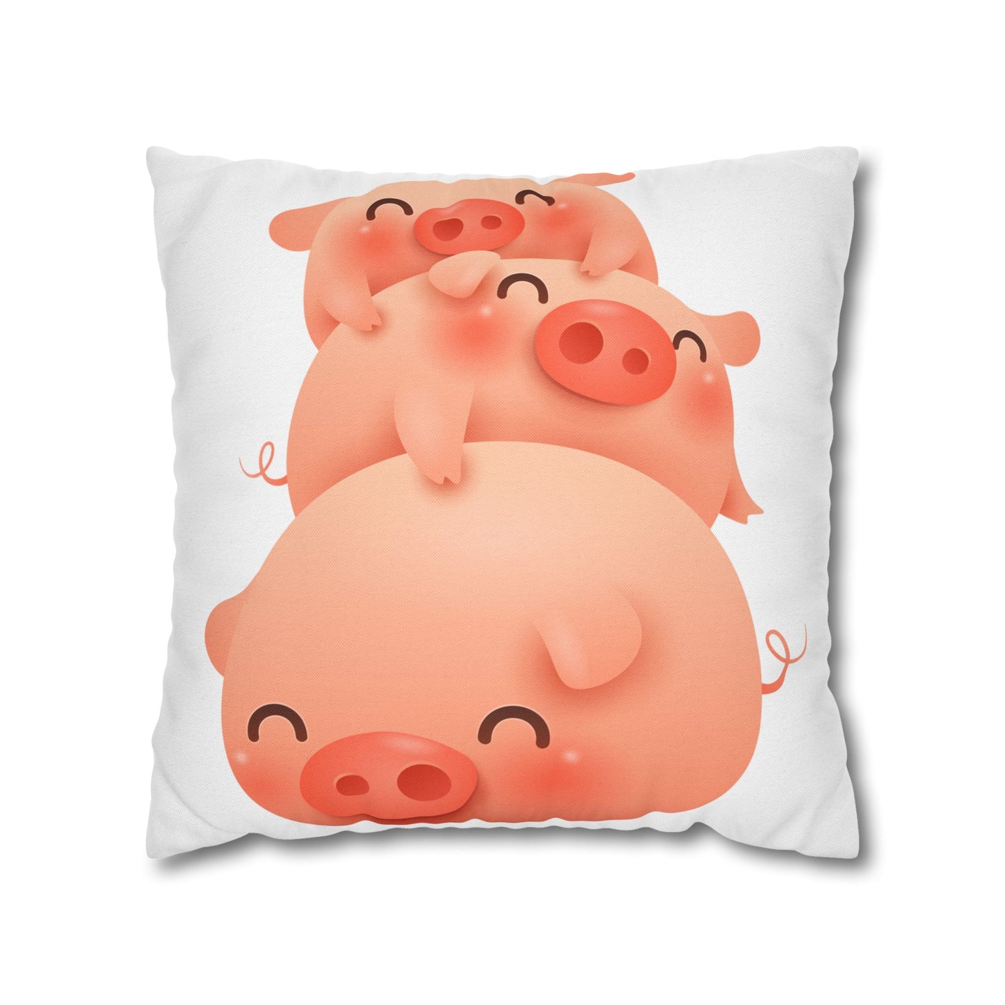 Spun Polyester Square Pillowcase