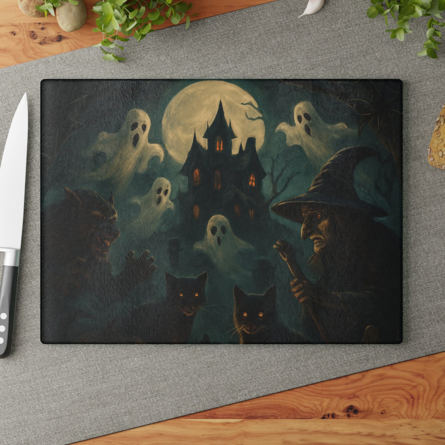 HALLOWEEN Glass Cutting Board