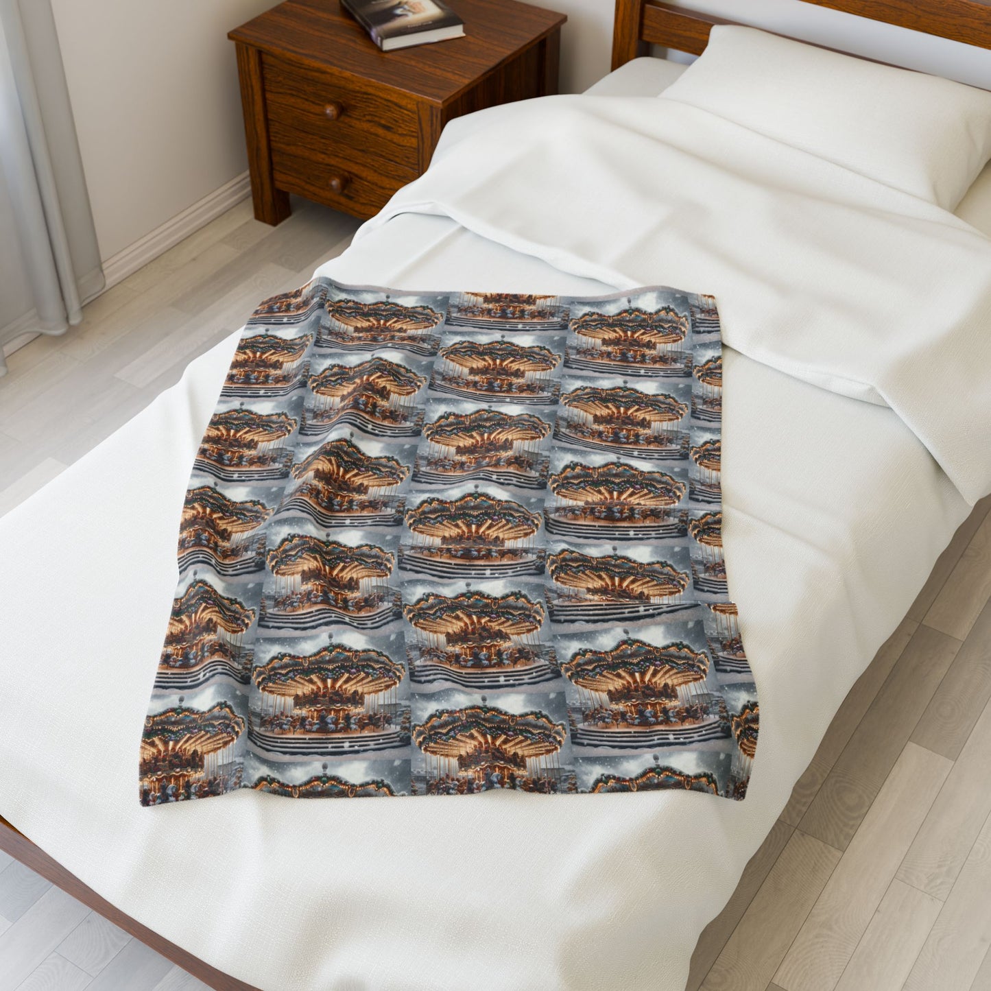 CAROUSEL Velveteen Plush Blanket