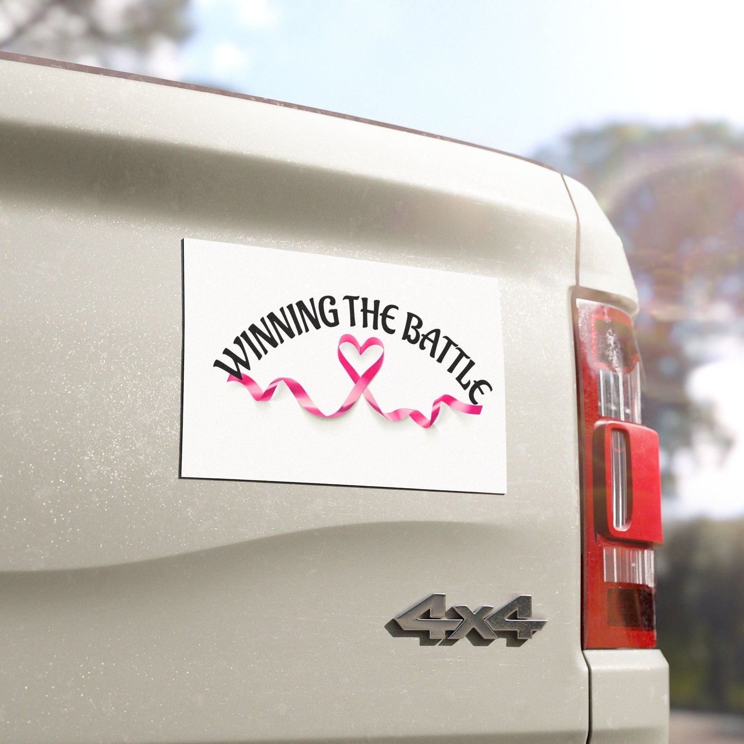 WINNING THE BATTLE car magnet