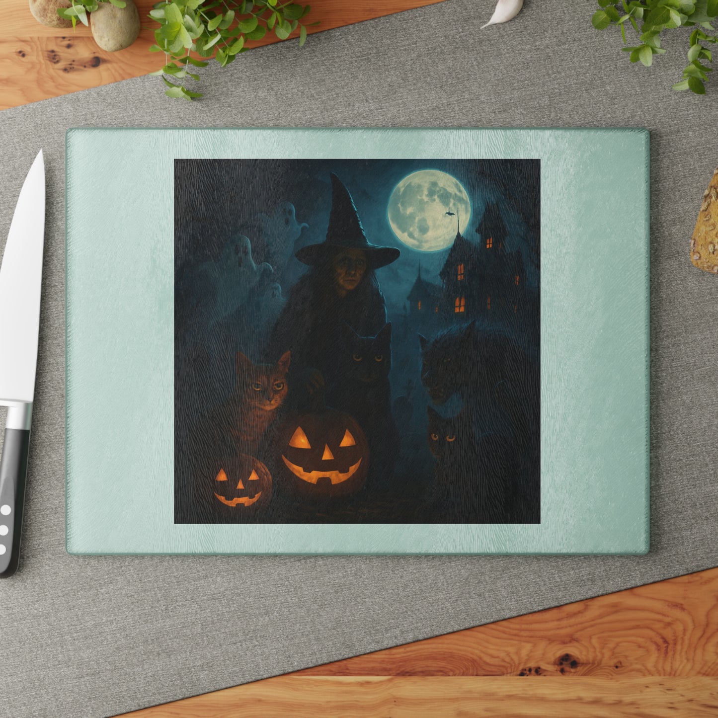 HALLOWEEN Glass Cutting Board