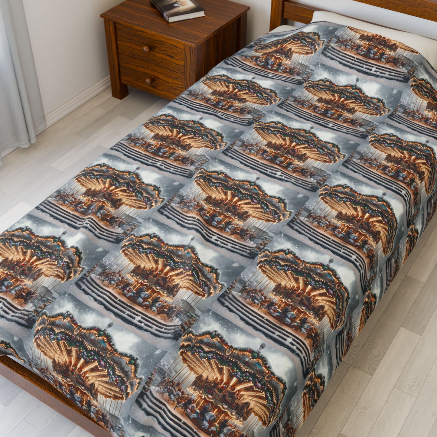 CAROUSEL Velveteen Plush Blanket