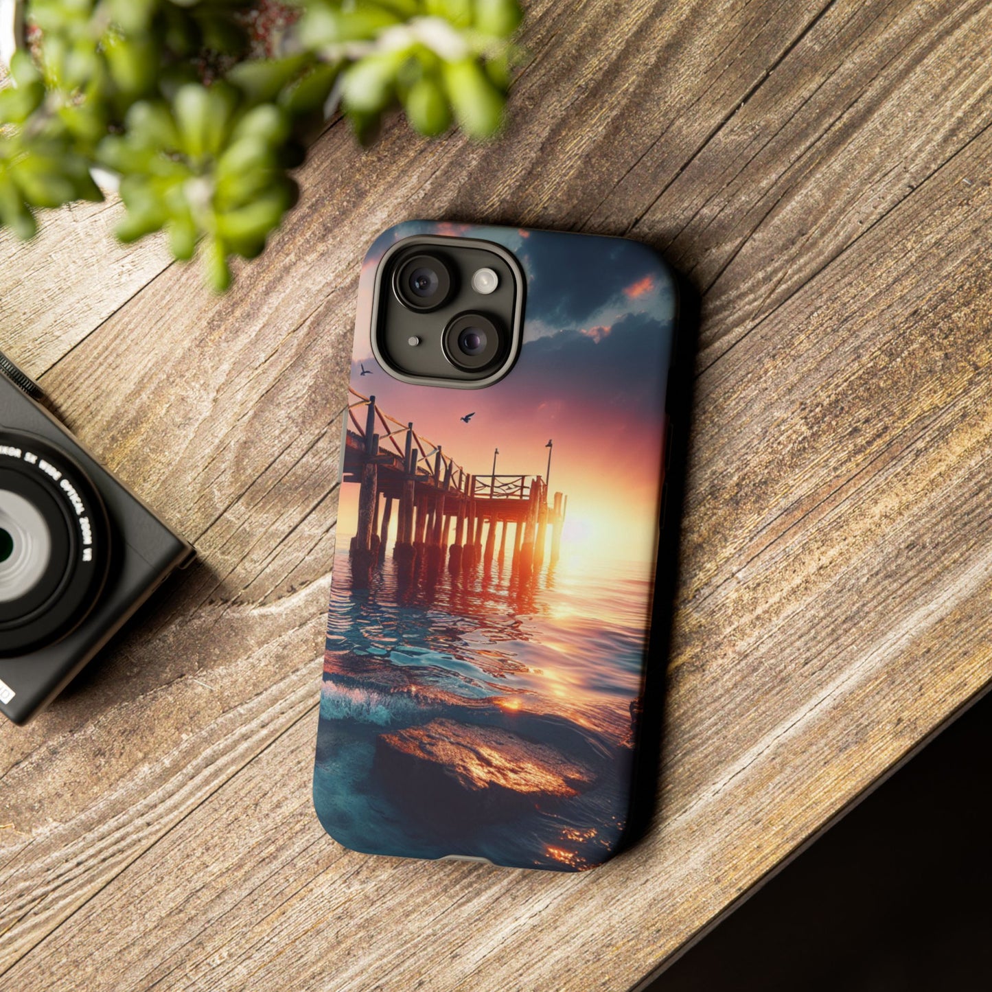 SUNSET on the PIER  phone case
