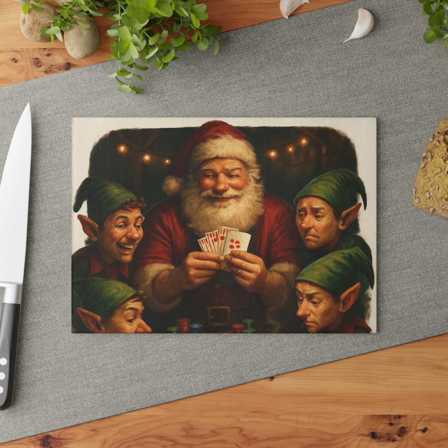 CHRISTMAS Glass Cutting Board