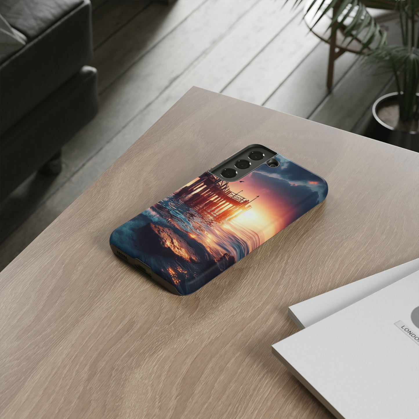 SUNSET on the PIER  phone case