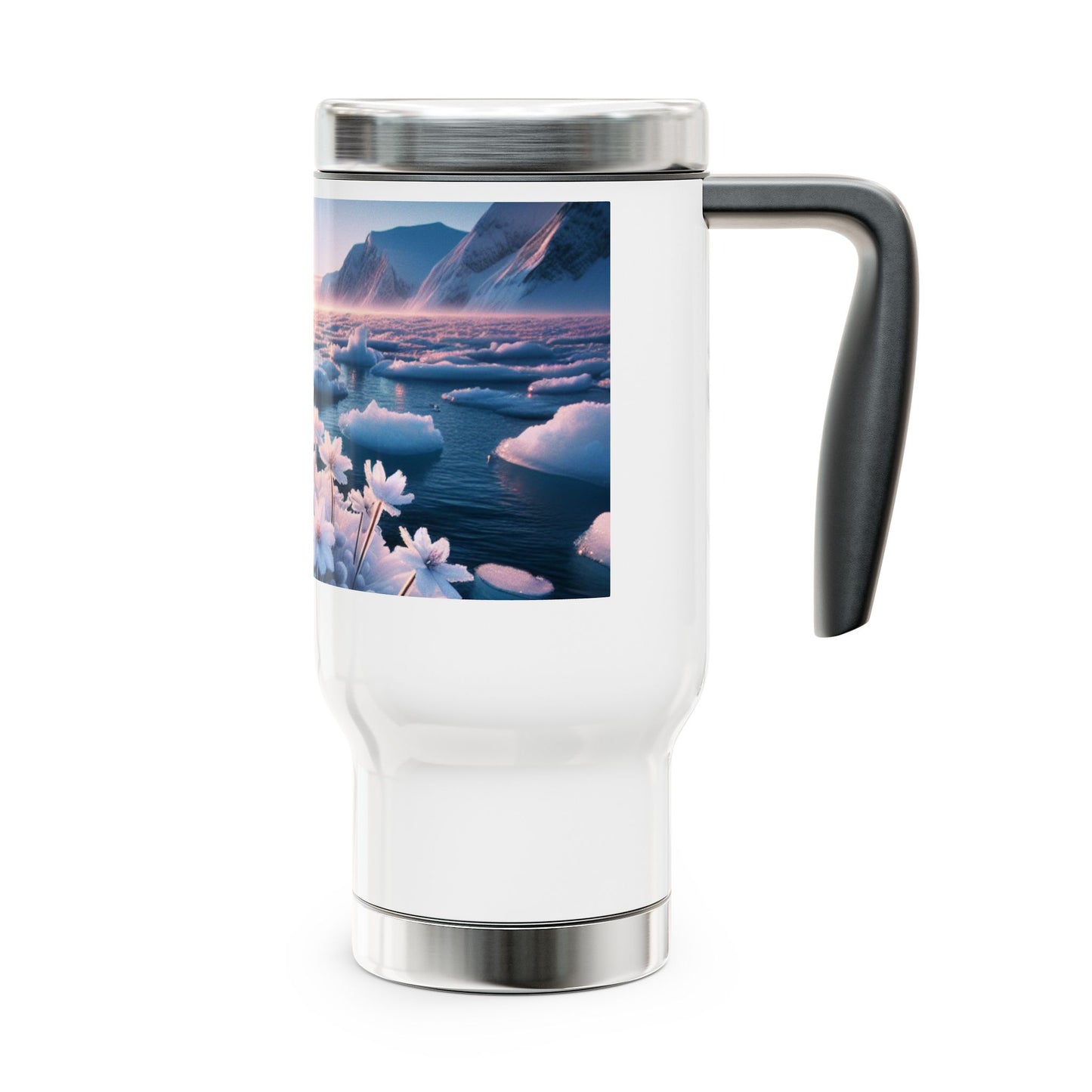Stainless Steel Travel Mug with Handle, 14oz