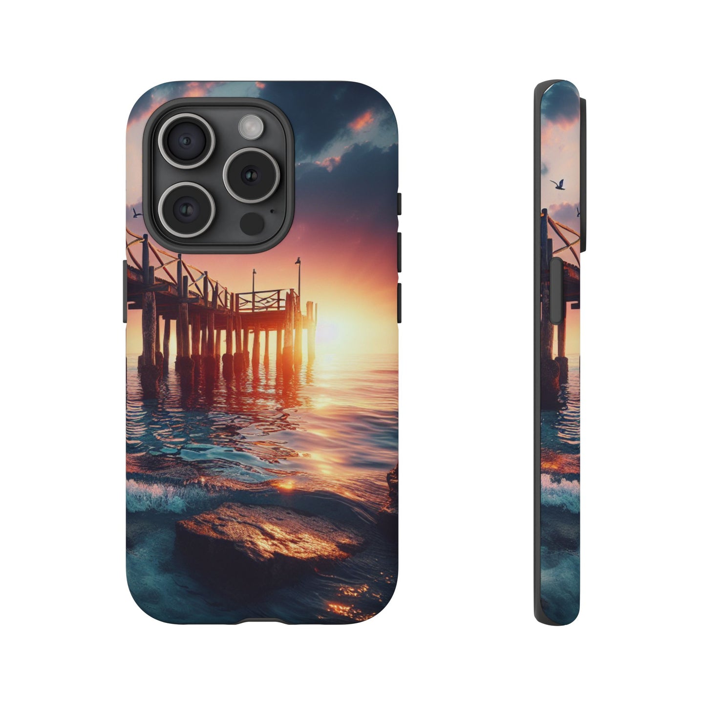 SUNSET on the PIER  phone case