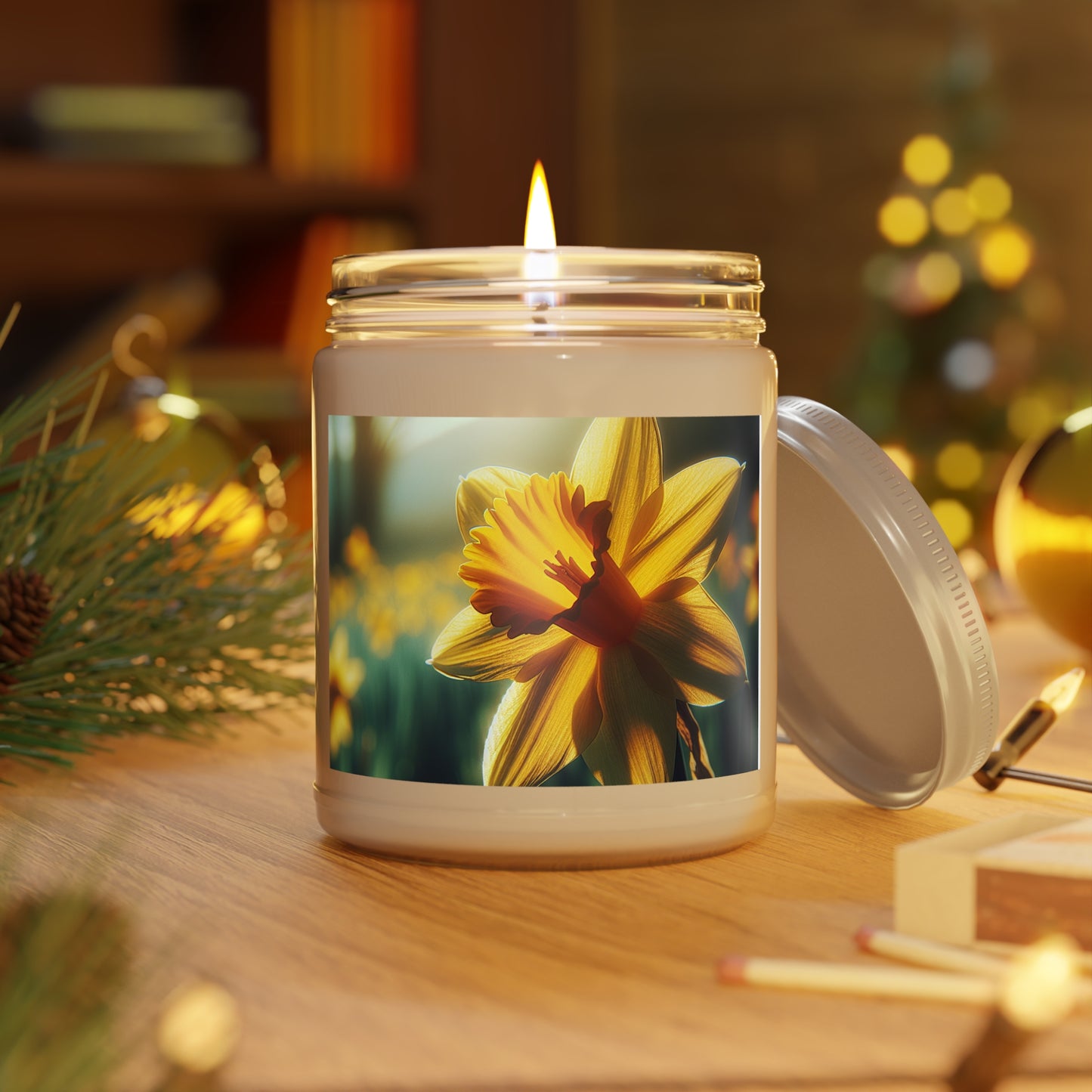 Scented Soy Candles with White Lid, 9oz