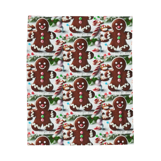 GINGERBRED Velveteen Plush Blanket