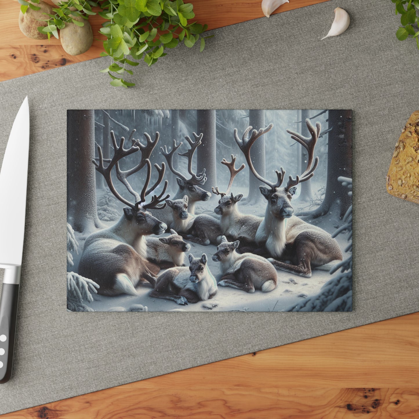 CHRISTMAS Glass Cutting Board