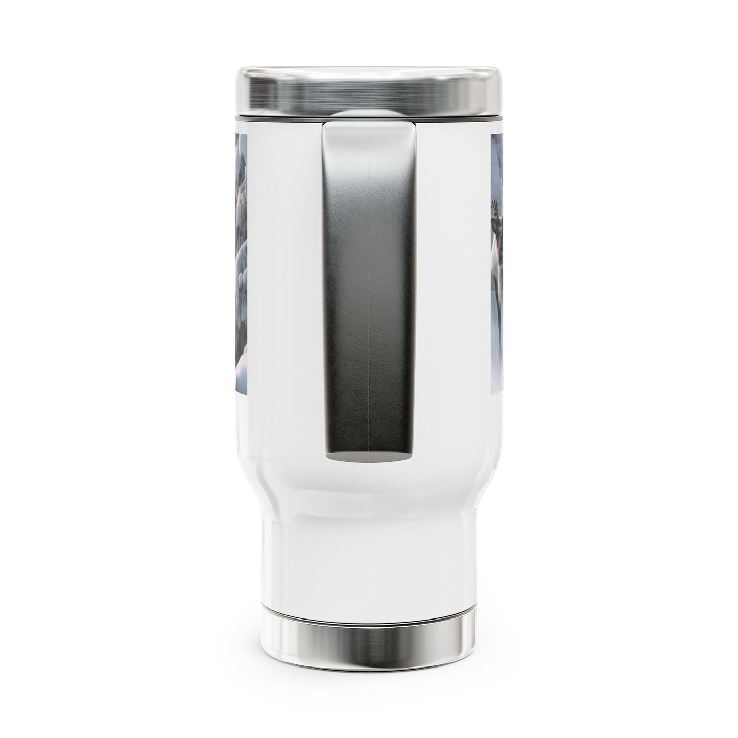 Stainless Steel Travel Mug with Handle, 14oz