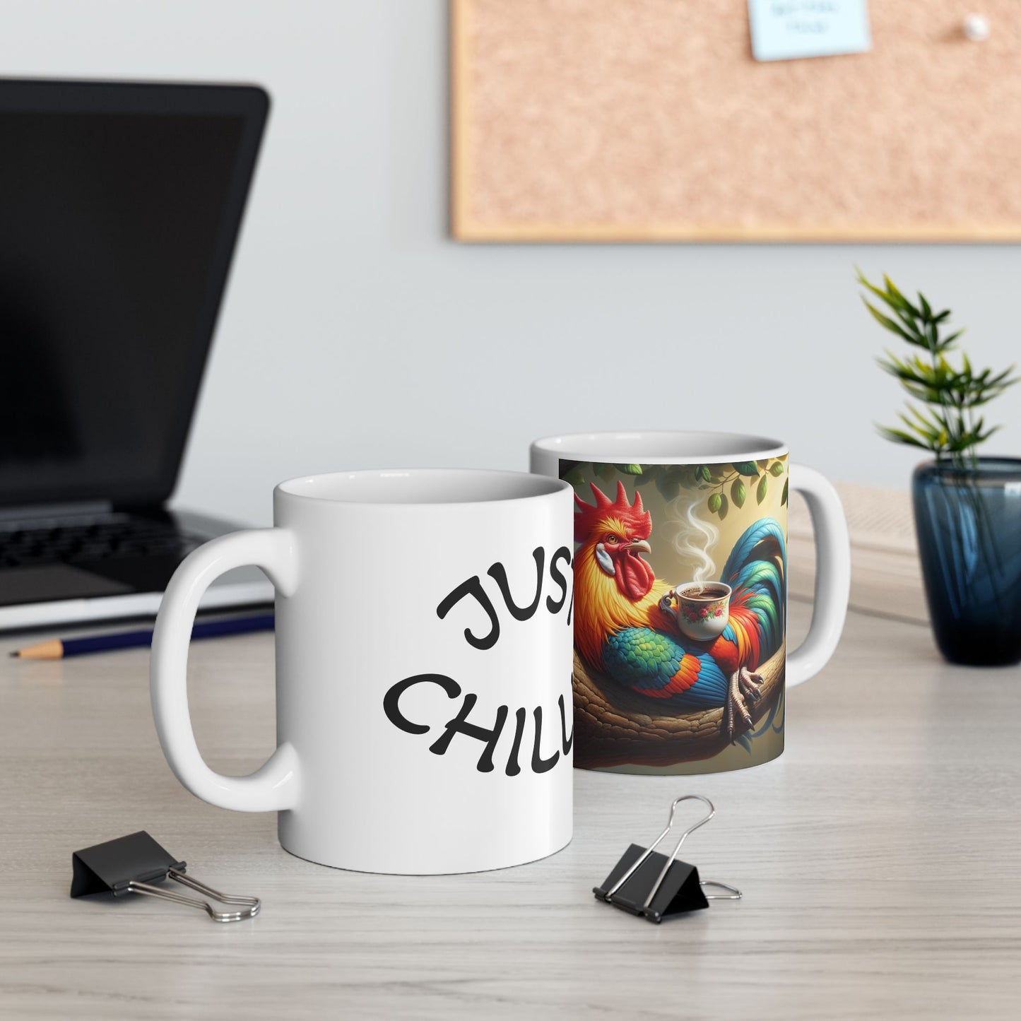 rooster just chilling