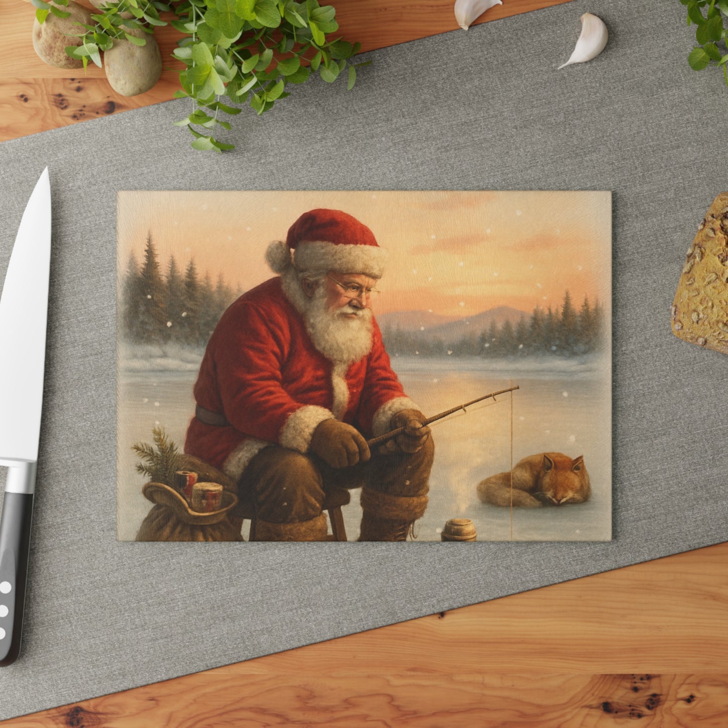 CHRISTMAS Glass Cutting Board