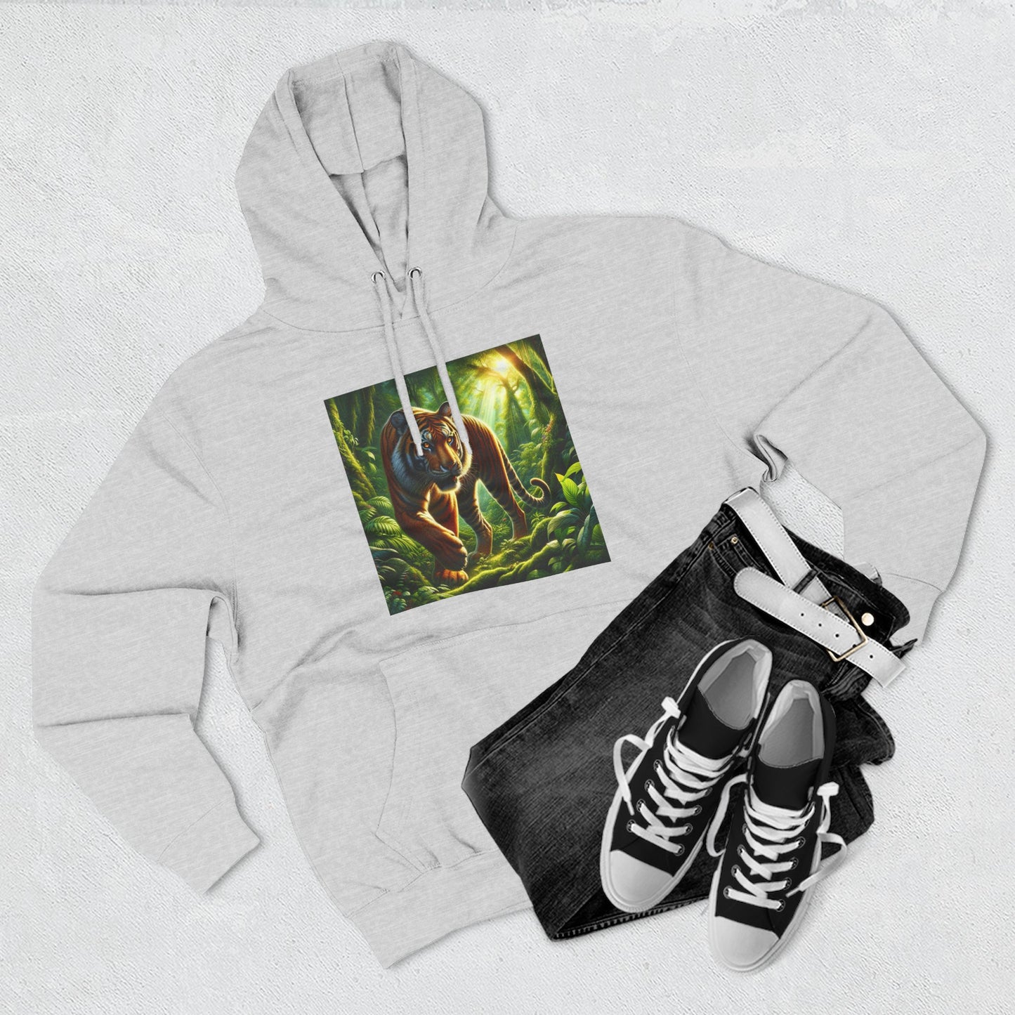 Three-Panel Fleece Hoodie