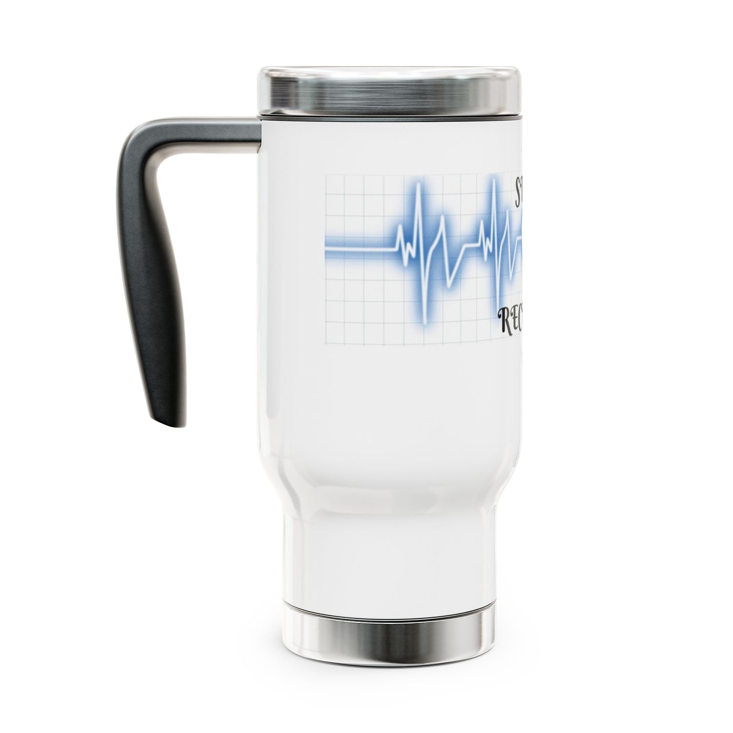 Stainless Steel Travel Mug with Handle, 14oz