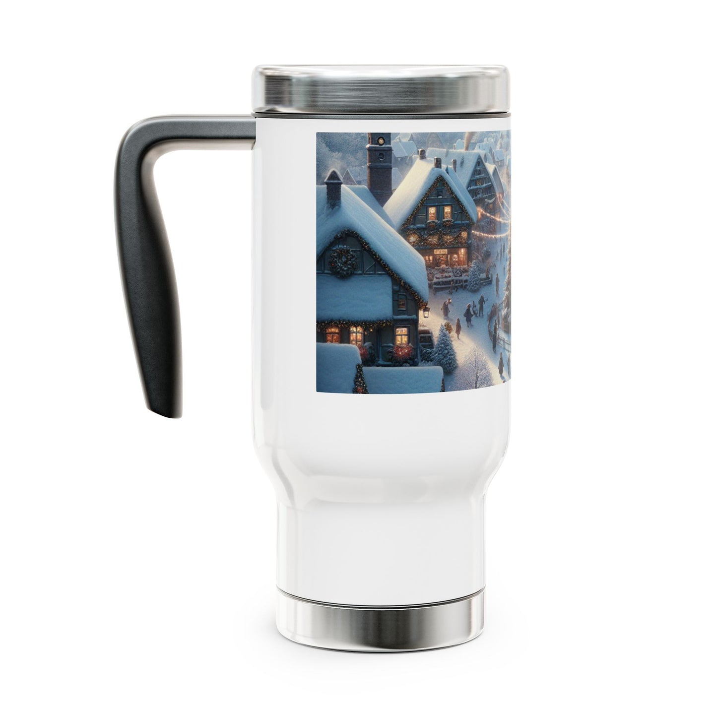 Stainless Steel Travel Mug with Handle, 14oz