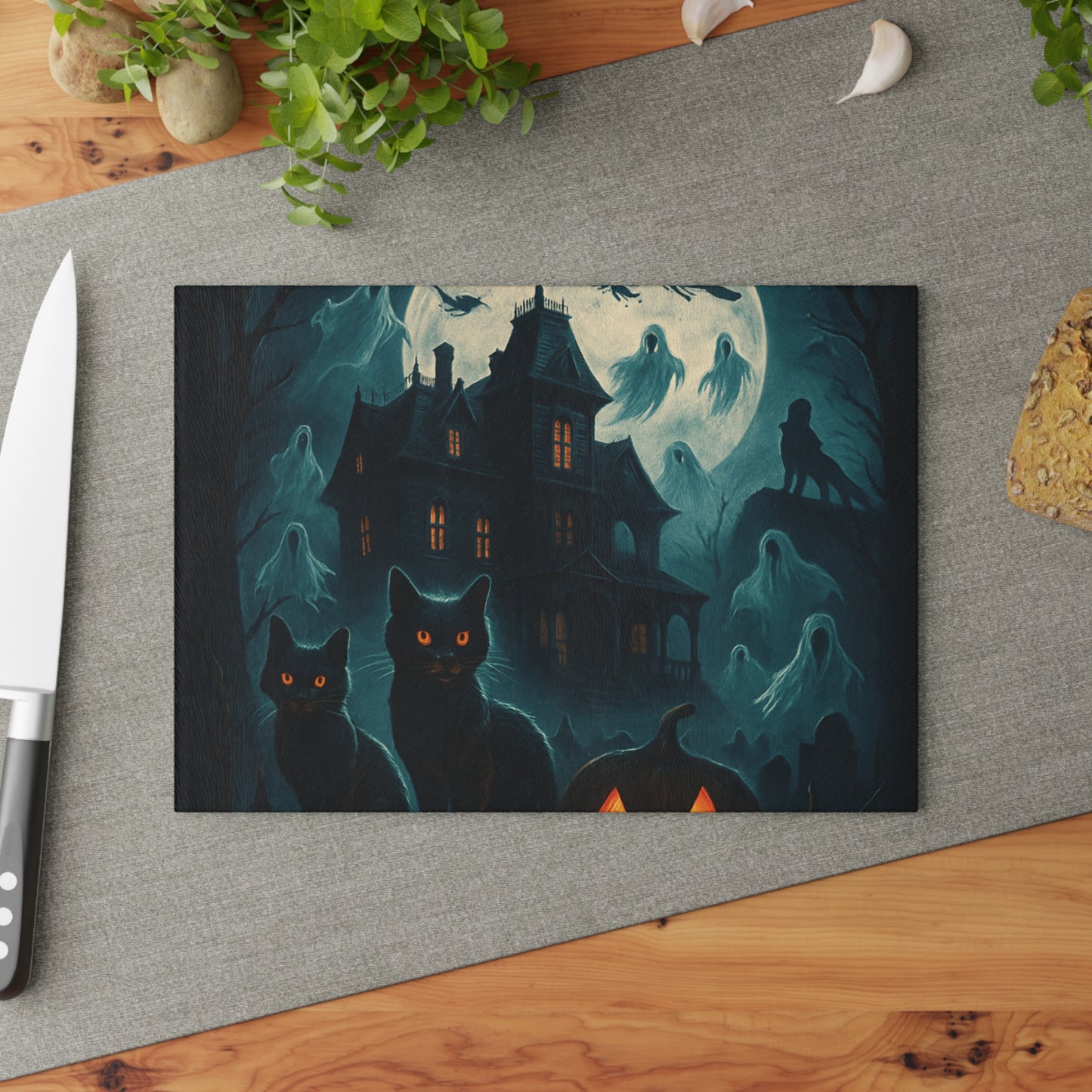 HALLOWEEN Glass Cutting Board