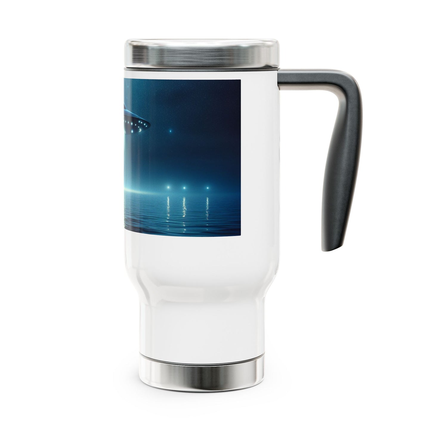 Stainless Steel Travel Mug with Handle, 14oz