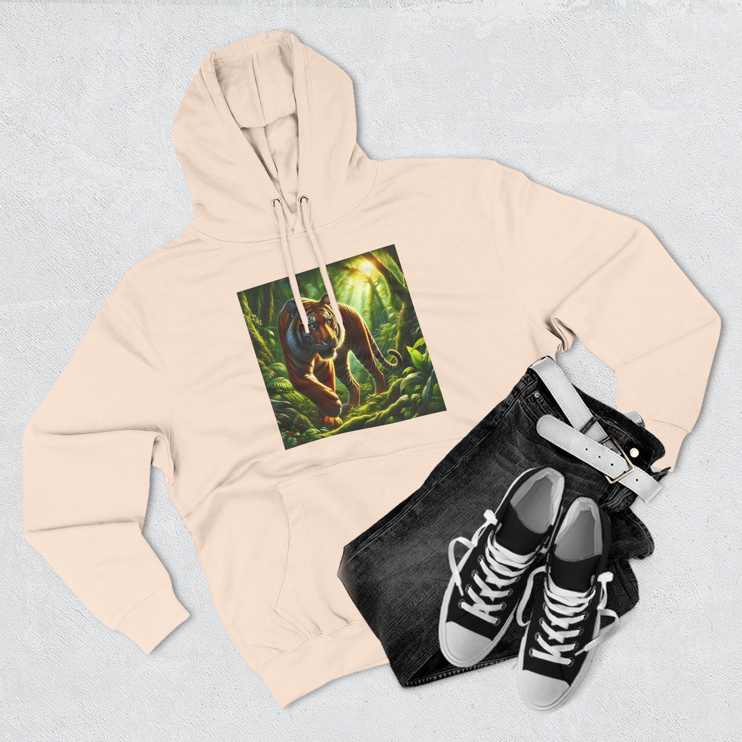 Three-Panel Fleece Hoodie
