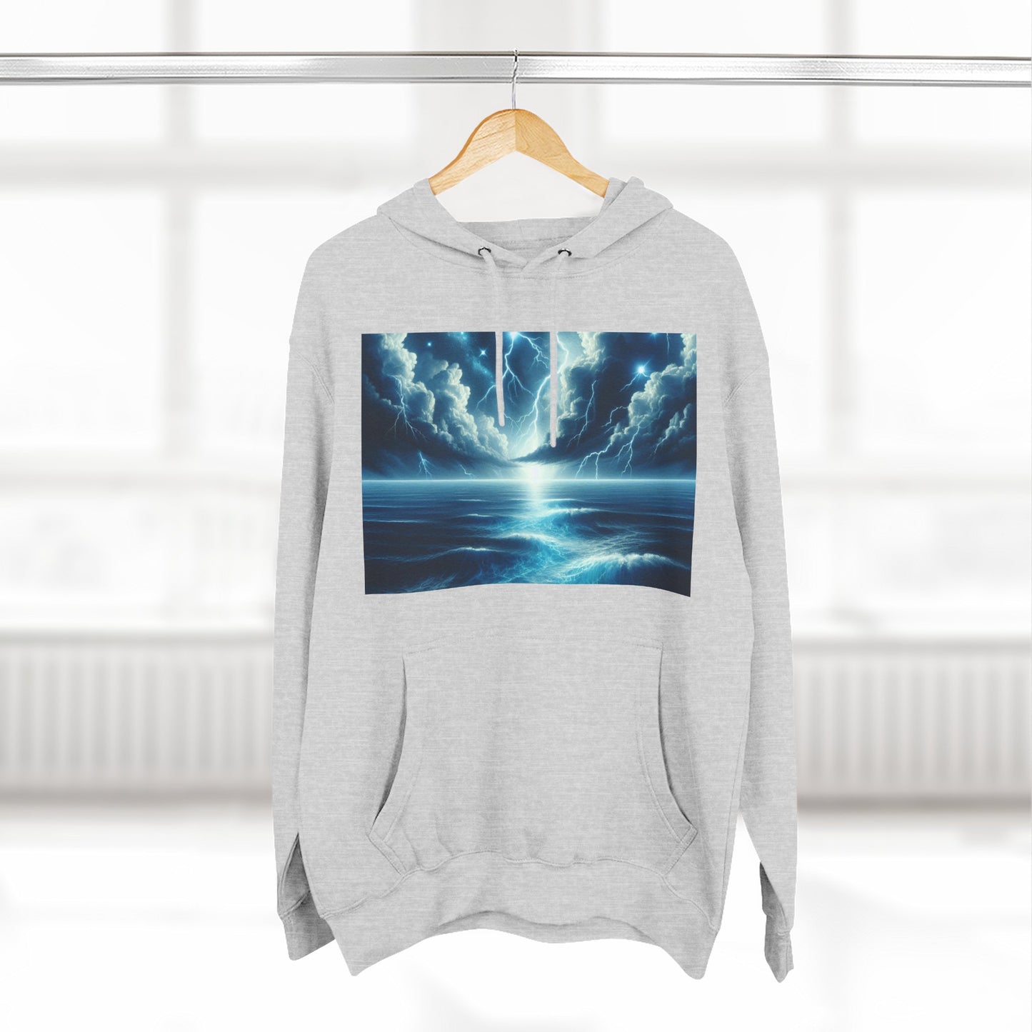 Three-Panel Fleece Hoodie