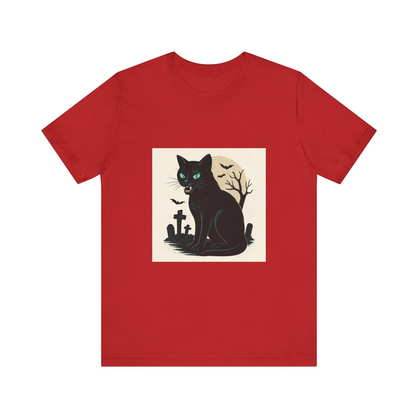 HALLOWEEN (BLACK CAT) Unisex Jersey Short Sleeve Tee