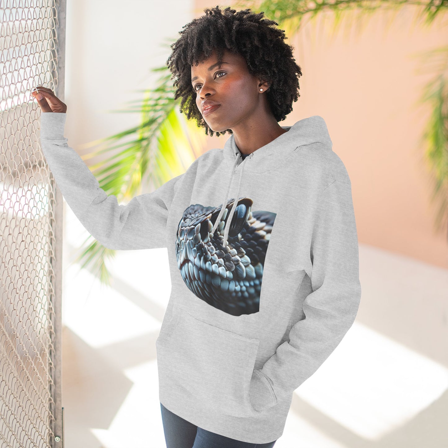 Three-Panel Fleece Hoodie