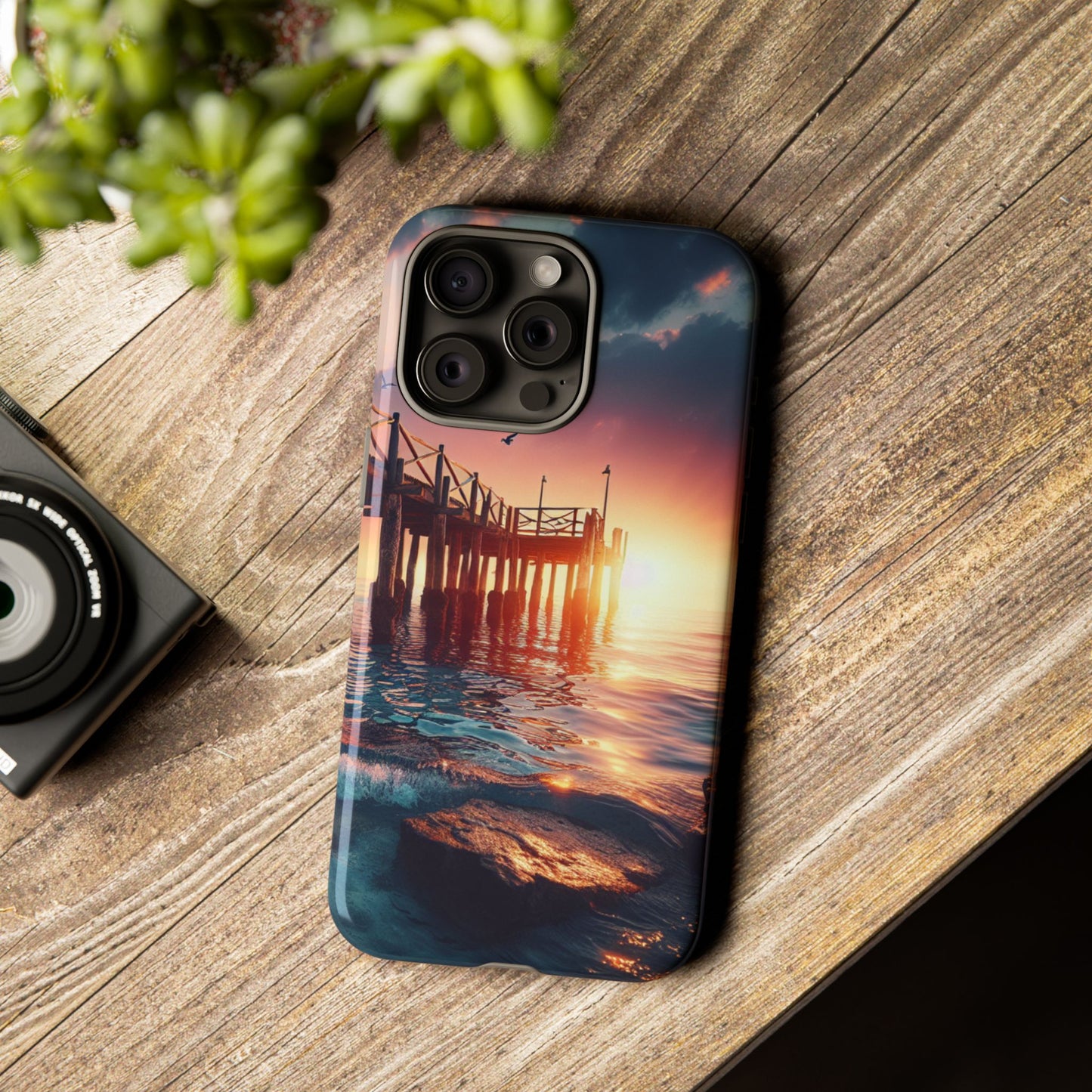 SUNSET on the PIER  phone case