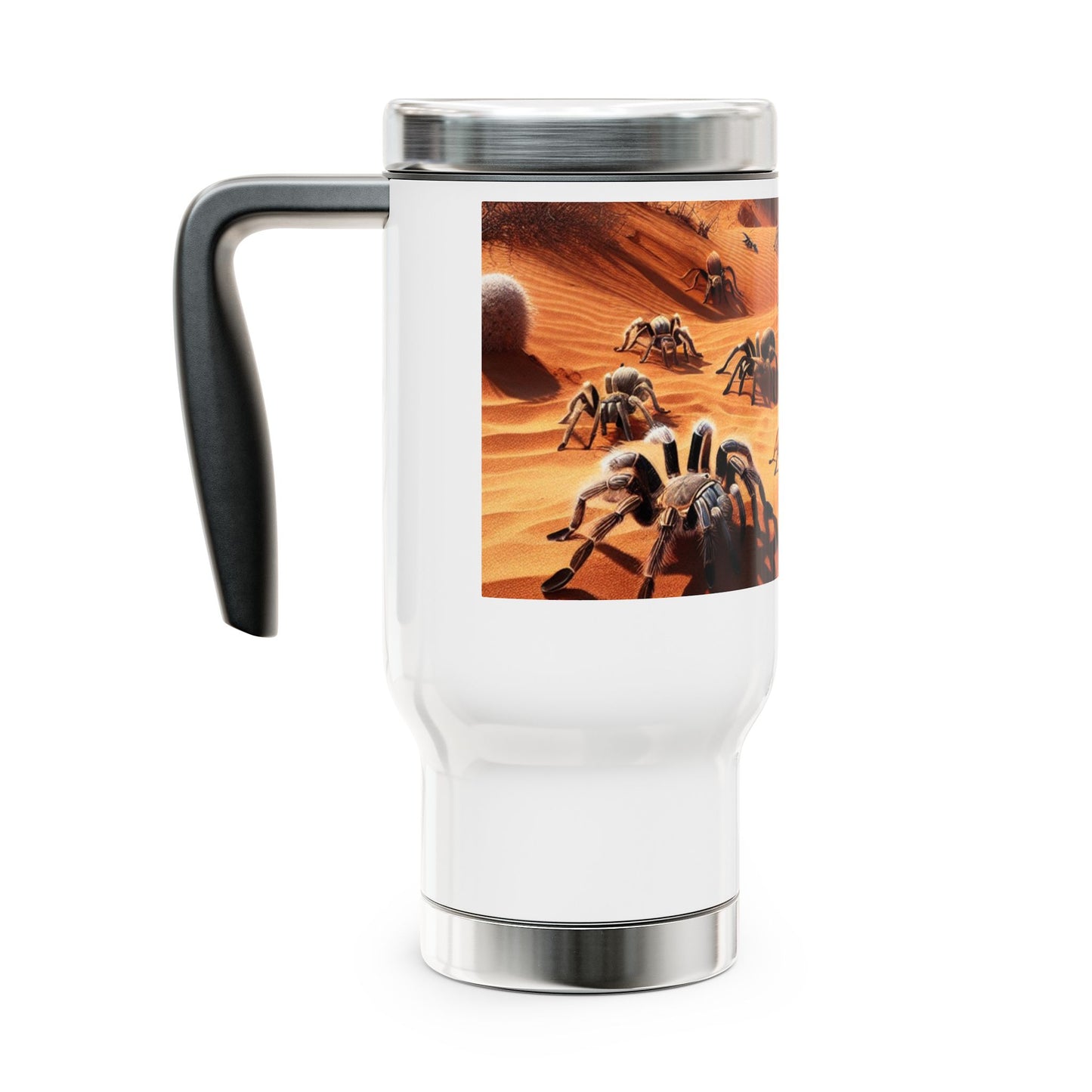 Stainless Steel Travel Mug with Handle, 14oz