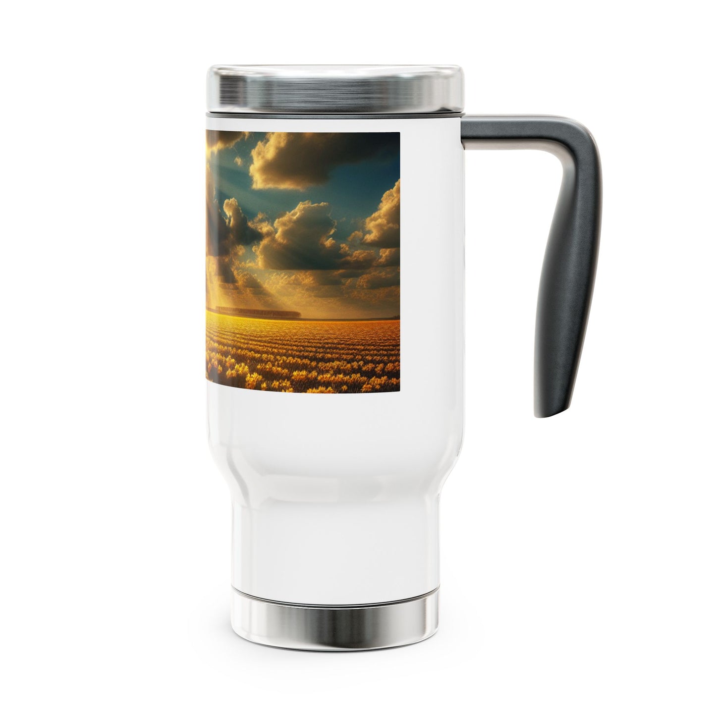 Stainless Steel Travel Mug with Handle, 14oz