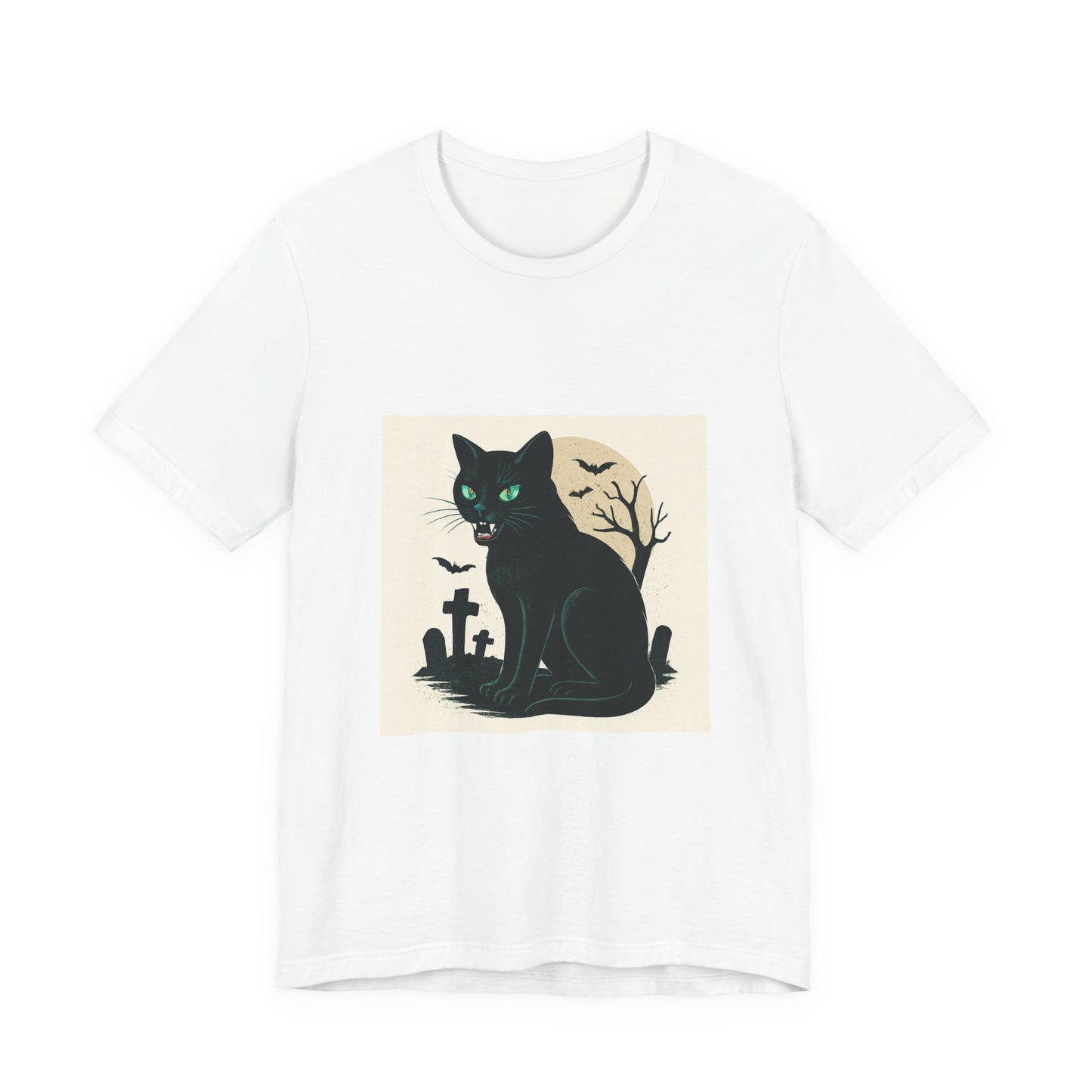 HALLOWEEN (BLACK CAT) Unisex Jersey Short Sleeve Tee