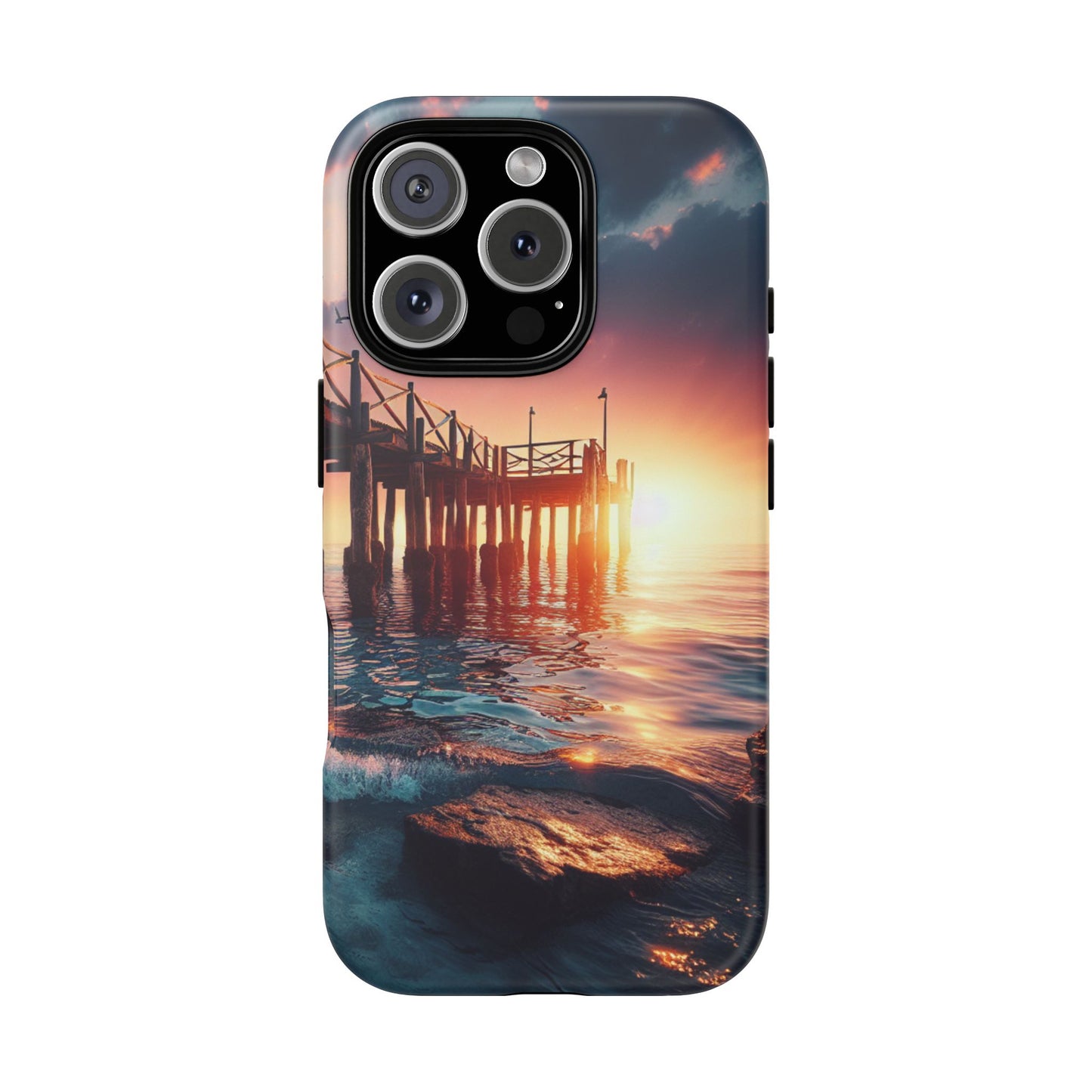 SUNSET on the PIER  phone case