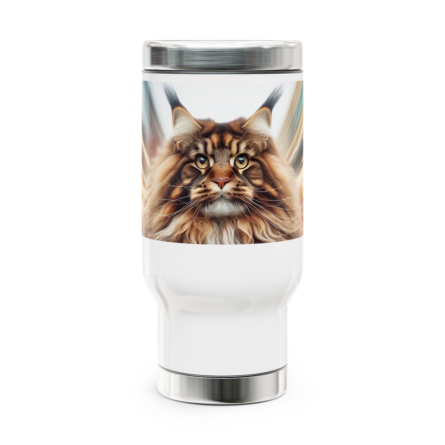 Stainless Steel Travel Mug with Handle, 14oz