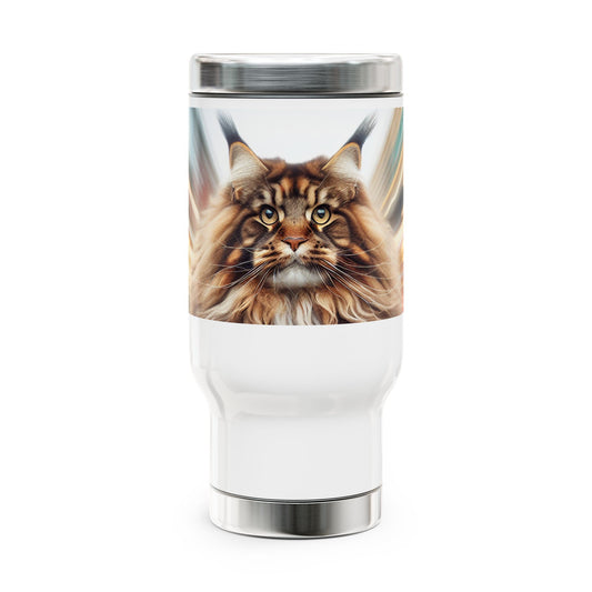 Stainless Steel Travel Mug with Handle, 14oz