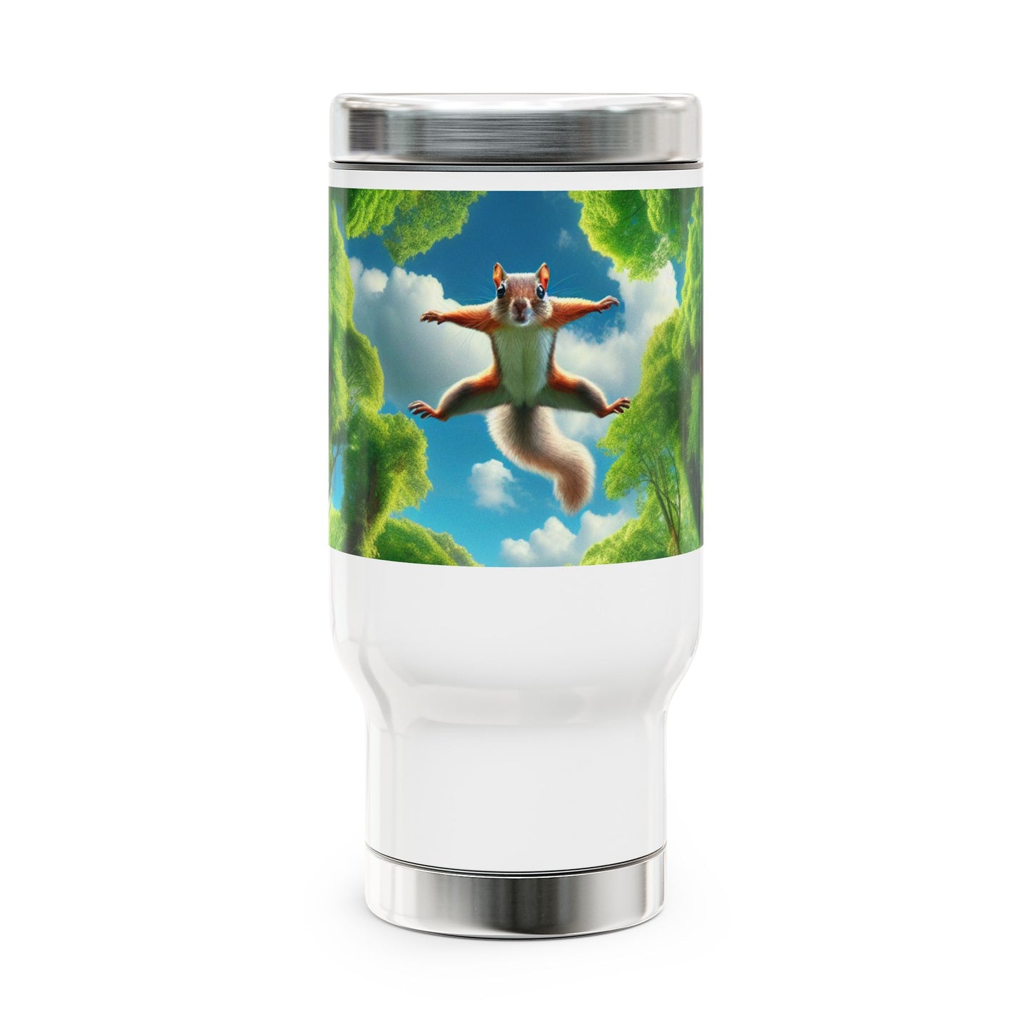 Stainless Steel Travel Mug with Handle, 14oz