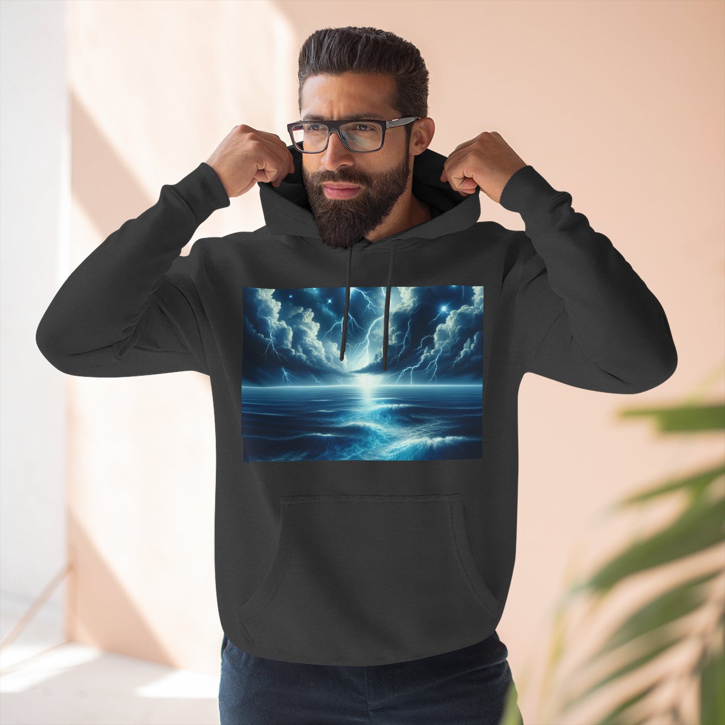 Three-Panel Fleece Hoodie