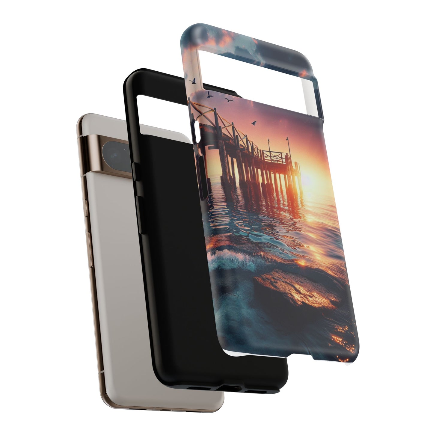 SUNSET on the PIER  phone case