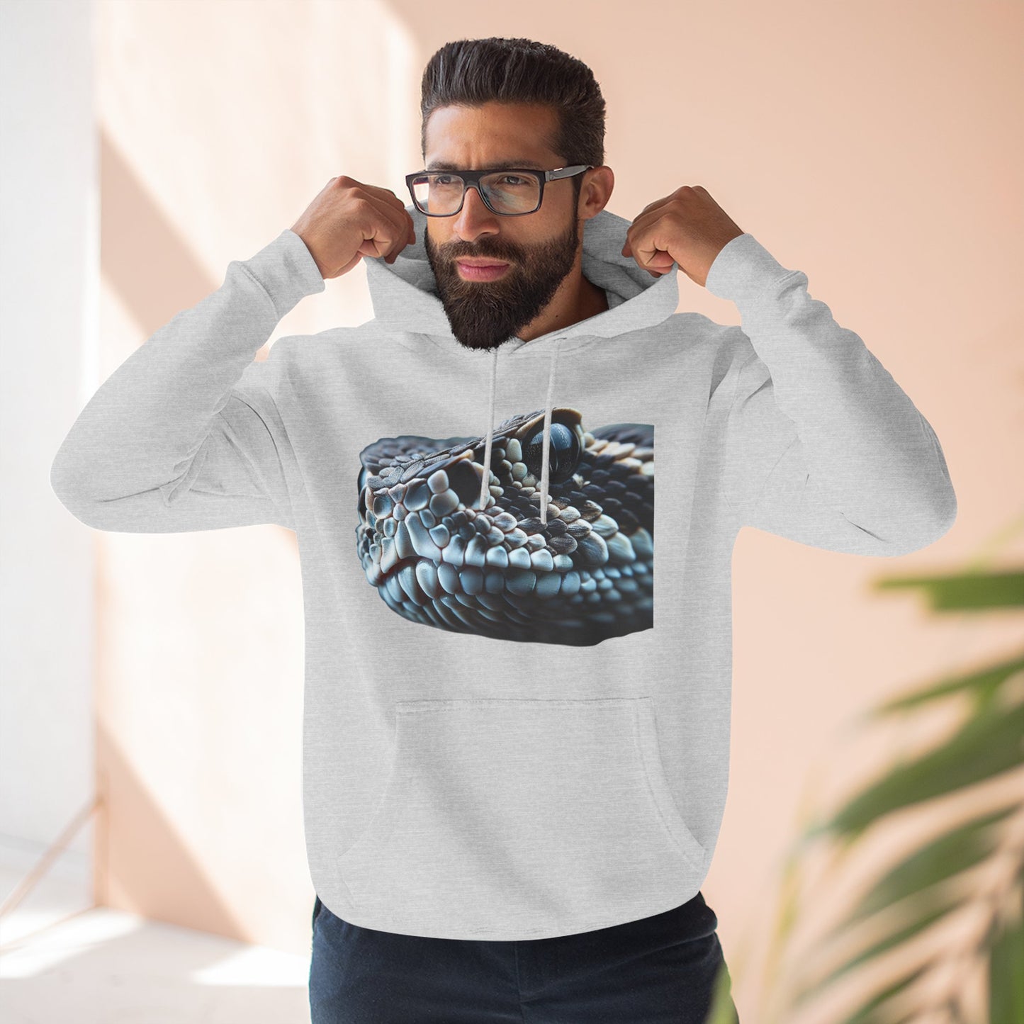 Three-Panel Fleece Hoodie