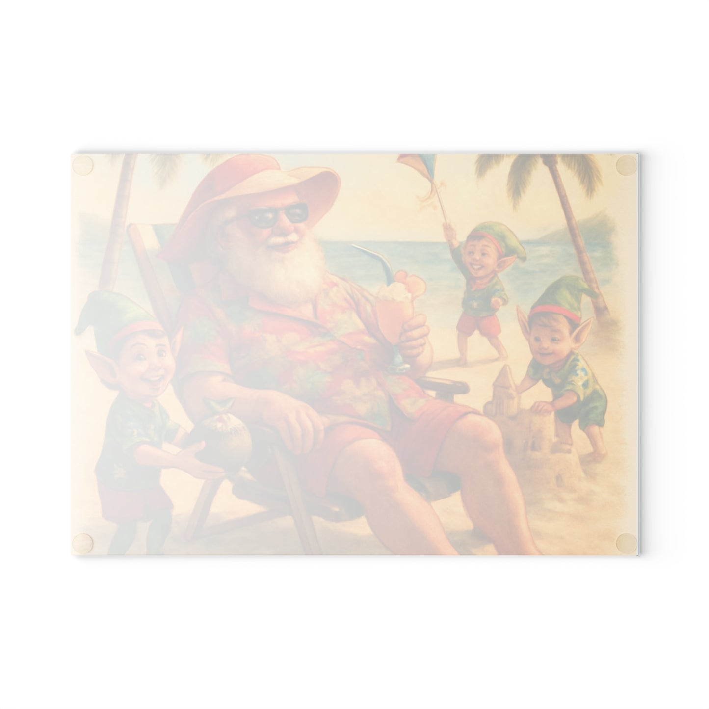 CHRISTMAS Glass Cutting Board