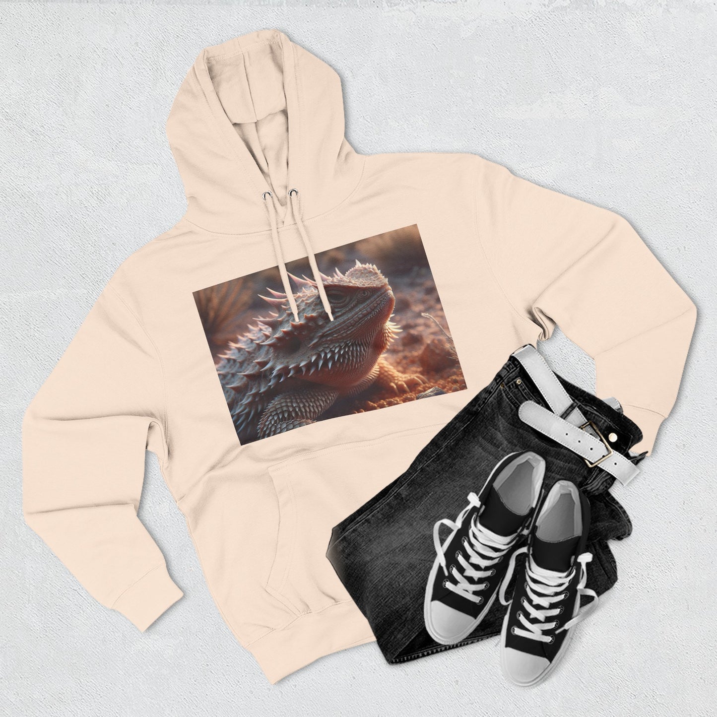 Three-Panel Fleece Hoodie