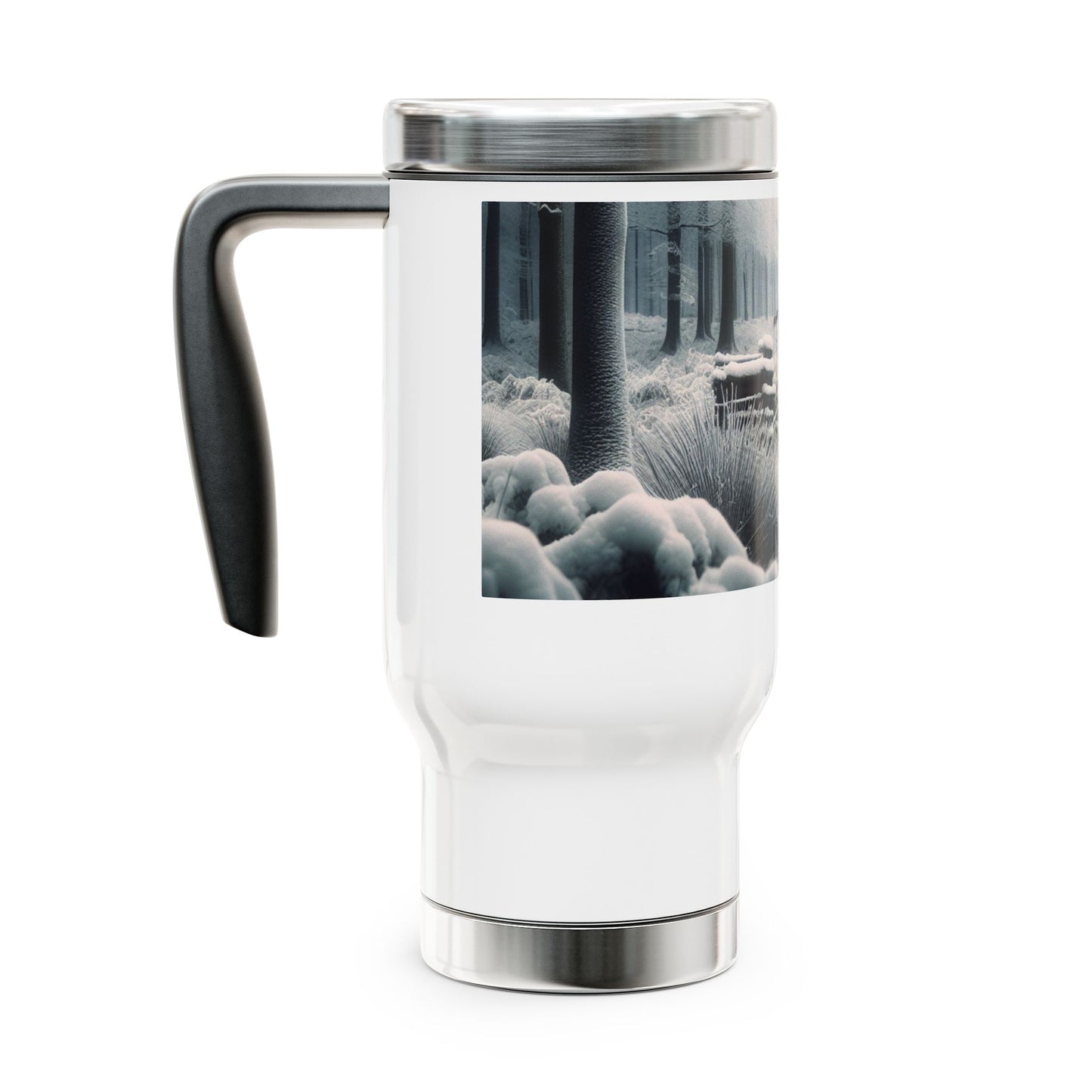 Stainless Steel Travel Mug with Handle, 14oz