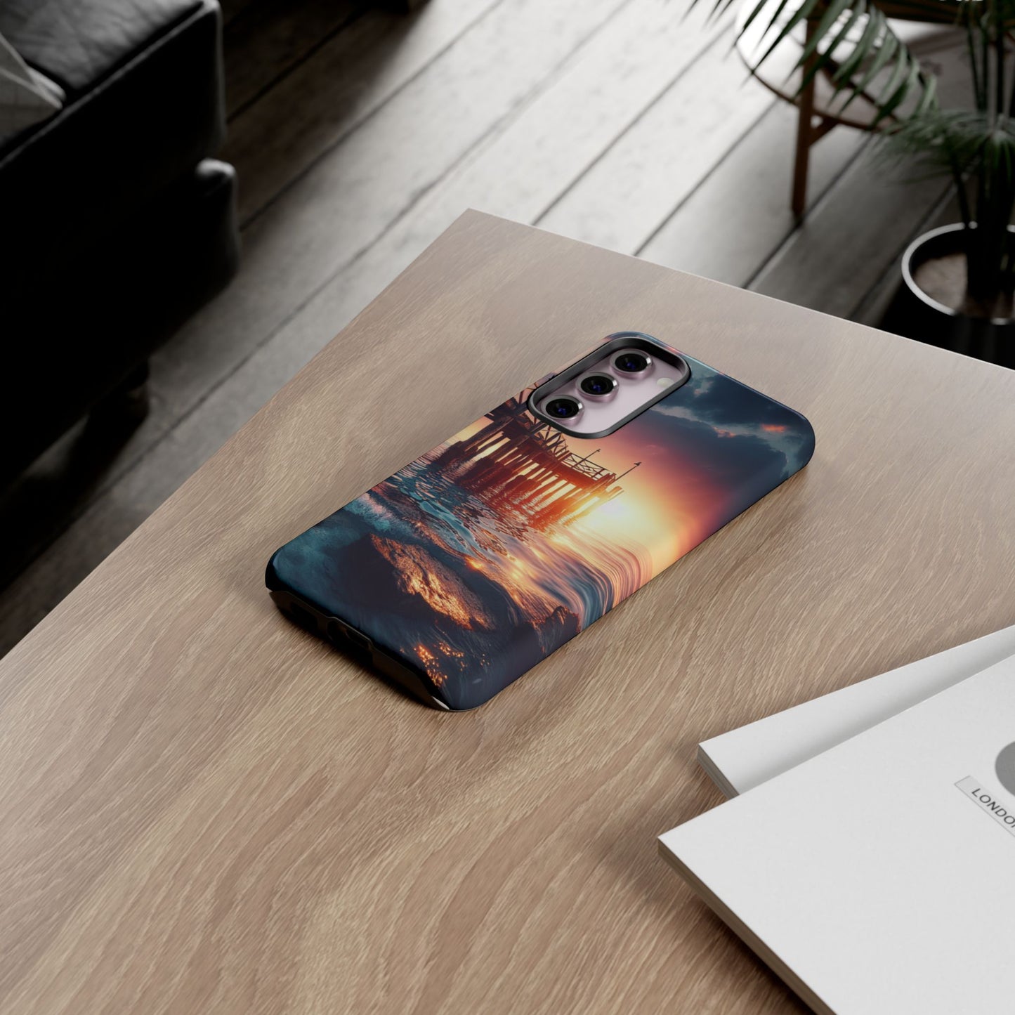 SUNSET on the PIER  phone case