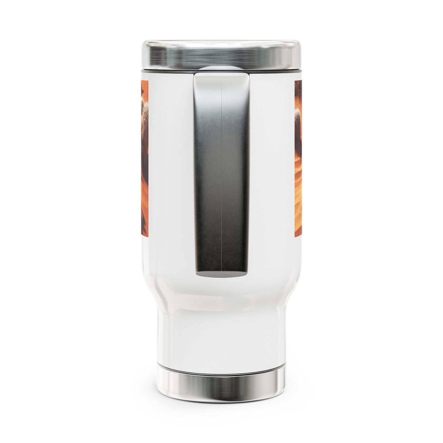 Stainless Steel Travel Mug with Handle, 14oz