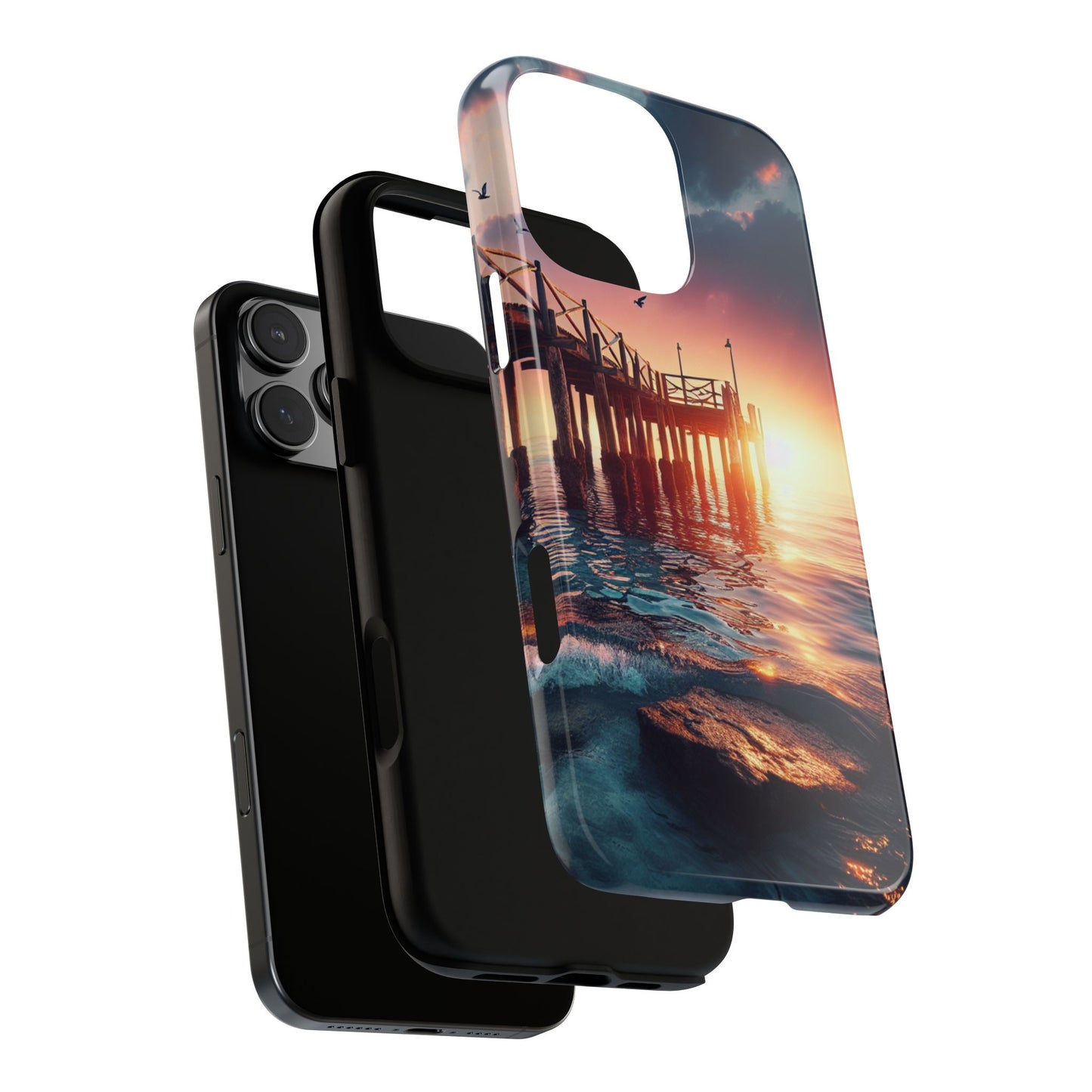 SUNSET on the PIER  phone case