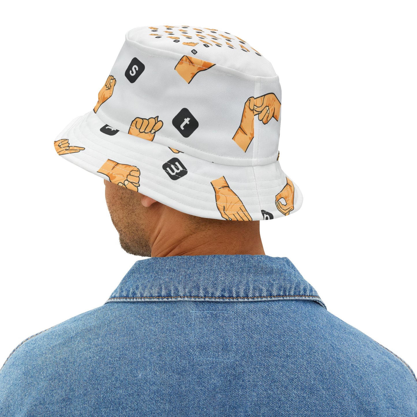 SIGN LANUAGE (informant) Bucket Hat (AOP)