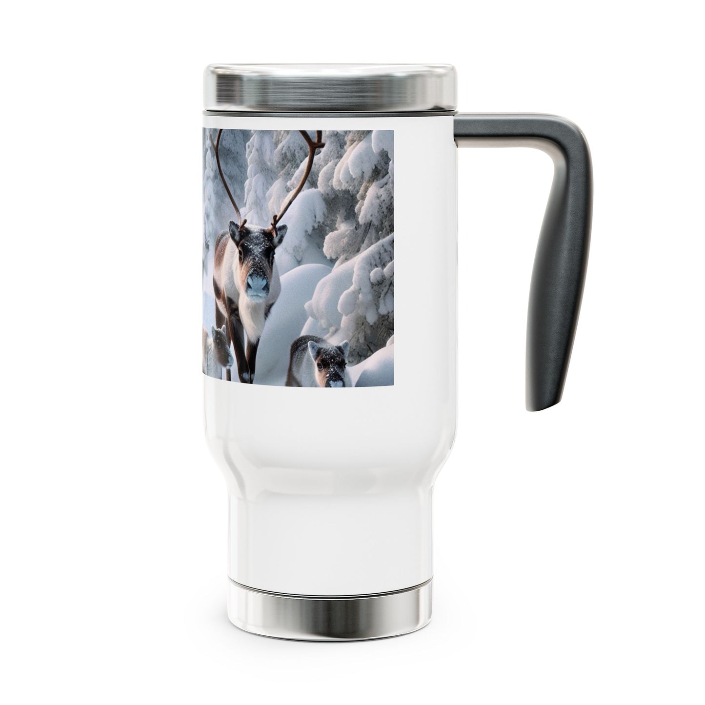 Stainless Steel Travel Mug with Handle, 14oz