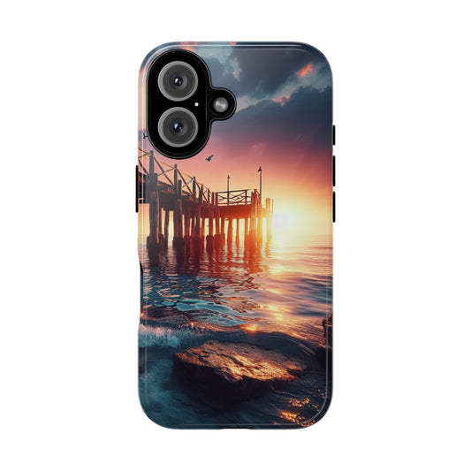 SUNSET on the PIER  phone case