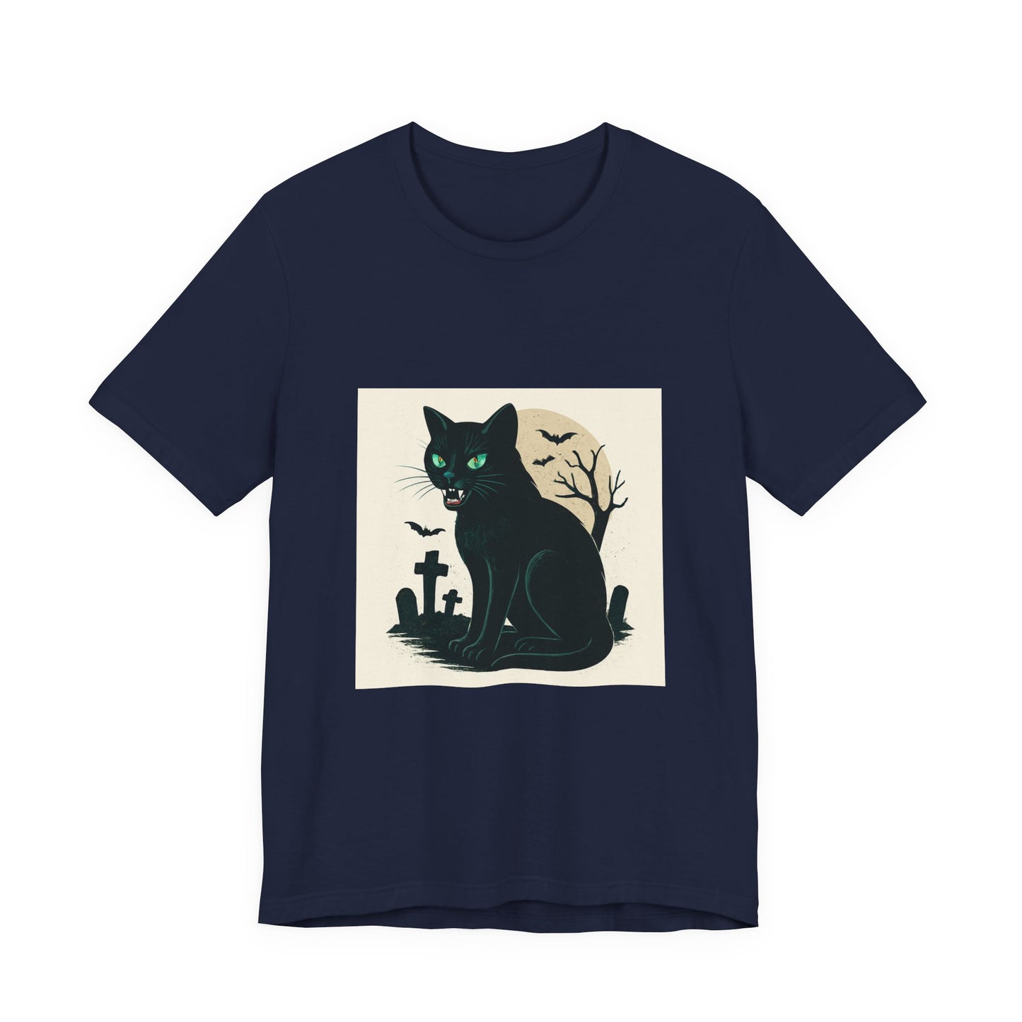 HALLOWEEN (BLACK CAT) Unisex Jersey Short Sleeve Tee
