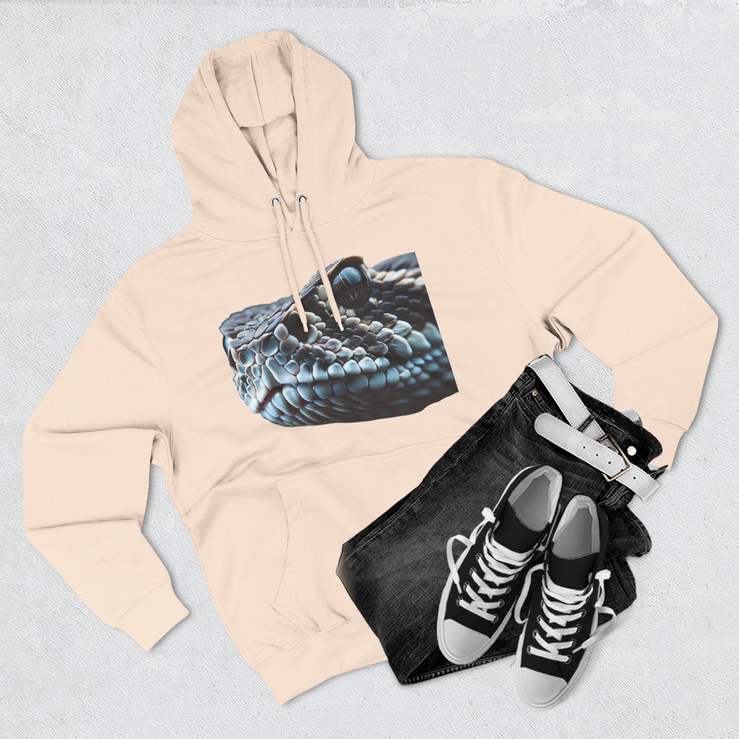 Three-Panel Fleece Hoodie