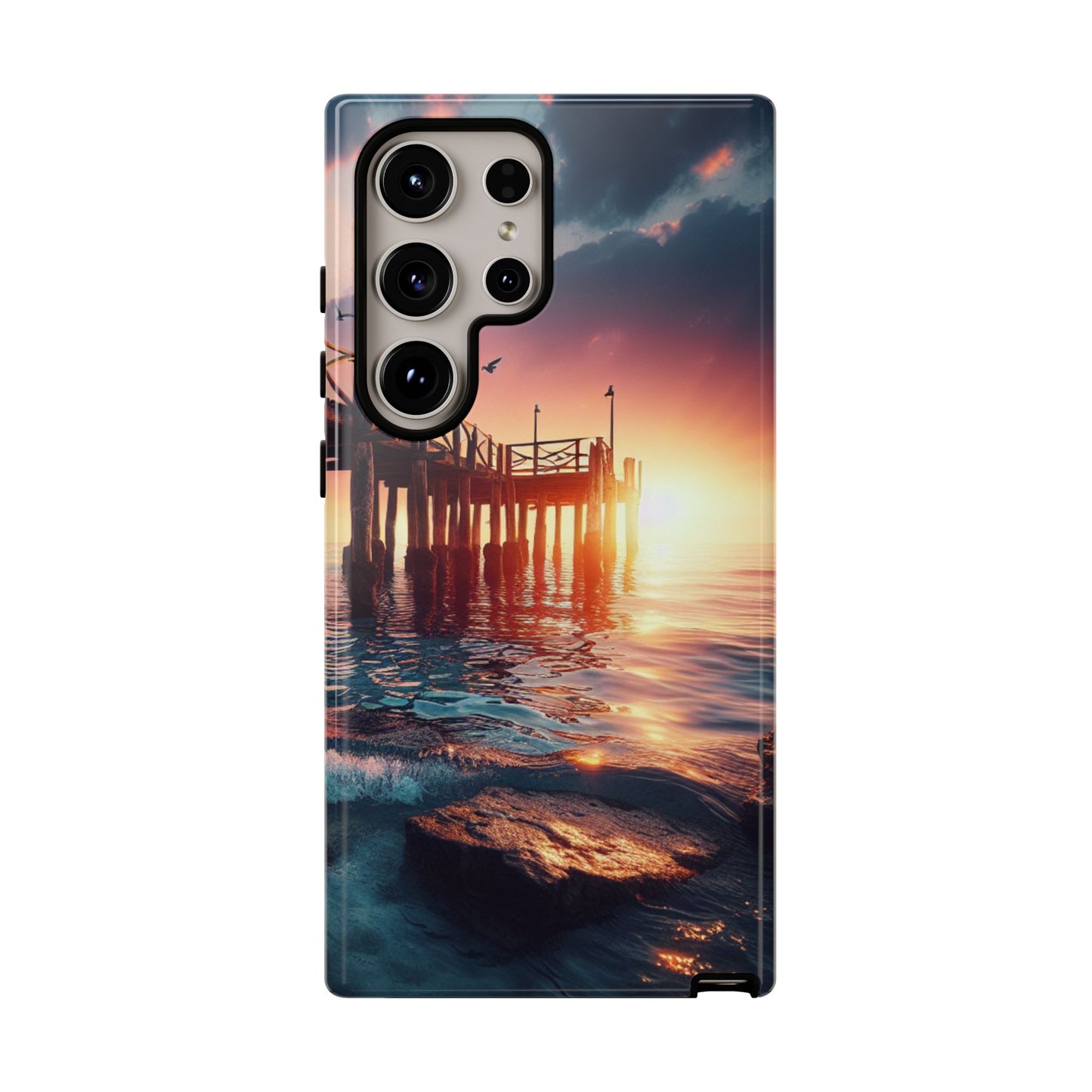 SUNSET on the PIER  phone case